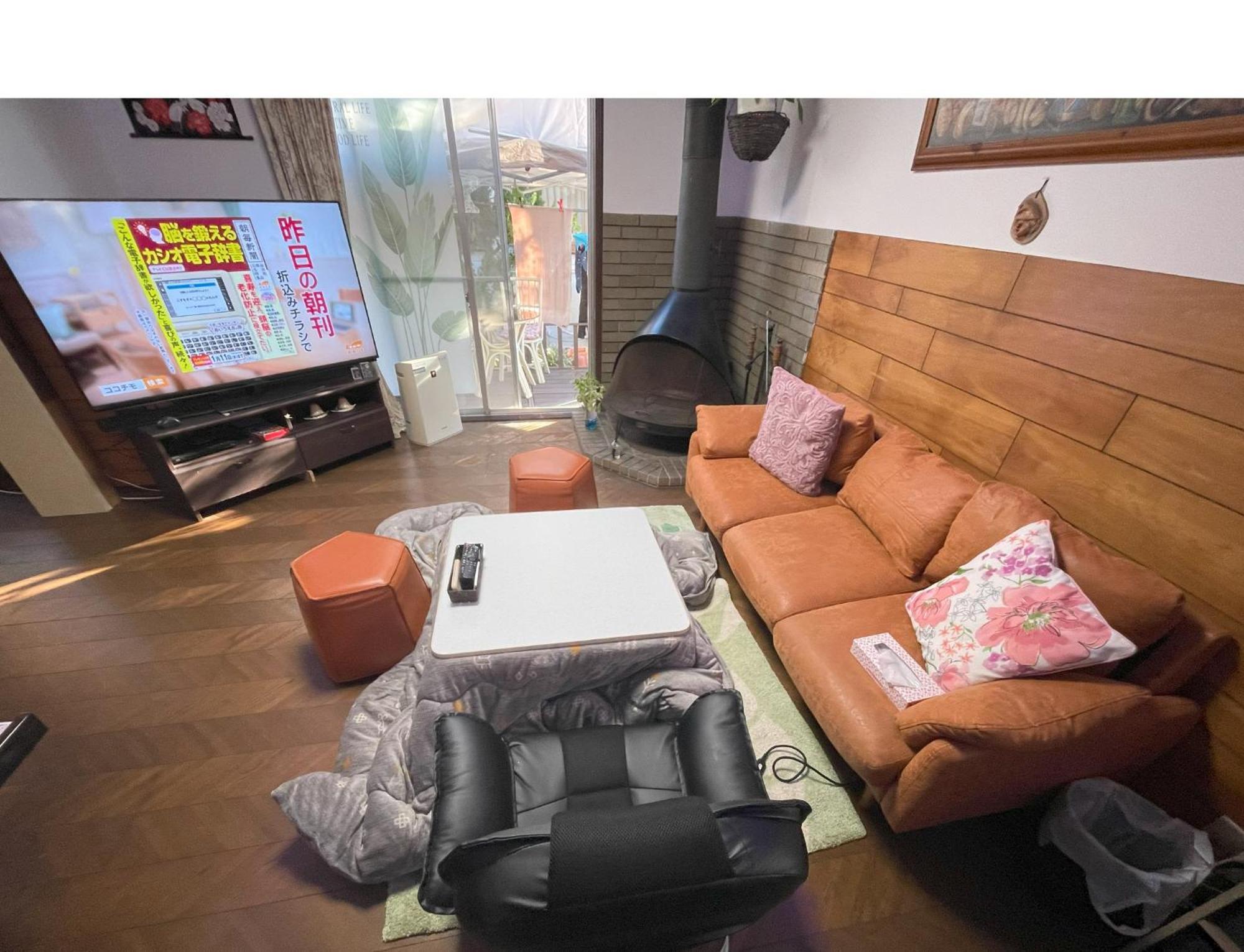 Tatami Room & Living Room Equipped With Multinational Tv And Fire, Bbq Corner In Tokyo Downtown House Экстерьер фото
